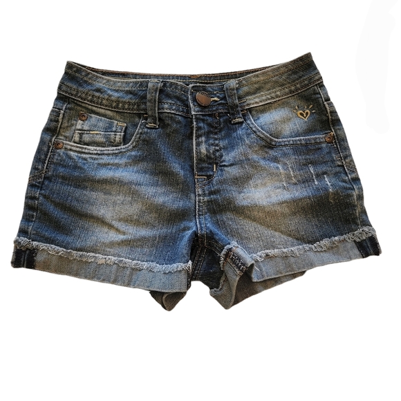OG Justice Juniors Denim Shorts Size 8 Regular - Picture 1 of 6